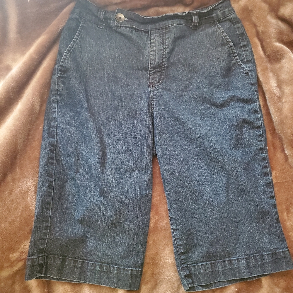Jean knee length shorts